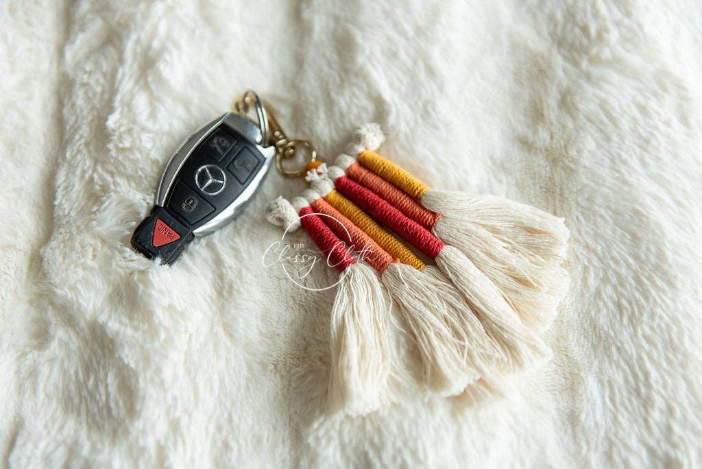 Boho Macramé Purse Key Chain