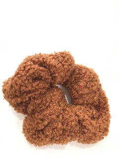 Tan Teddy Scrunchie