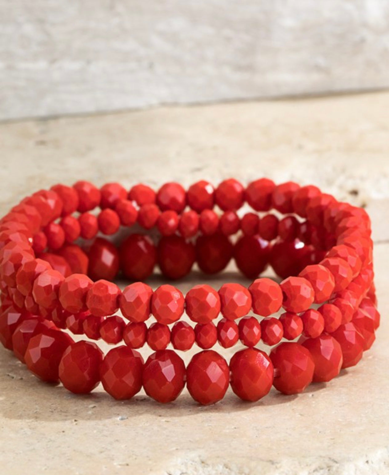 Set of 3 Glass Bead Bracelet