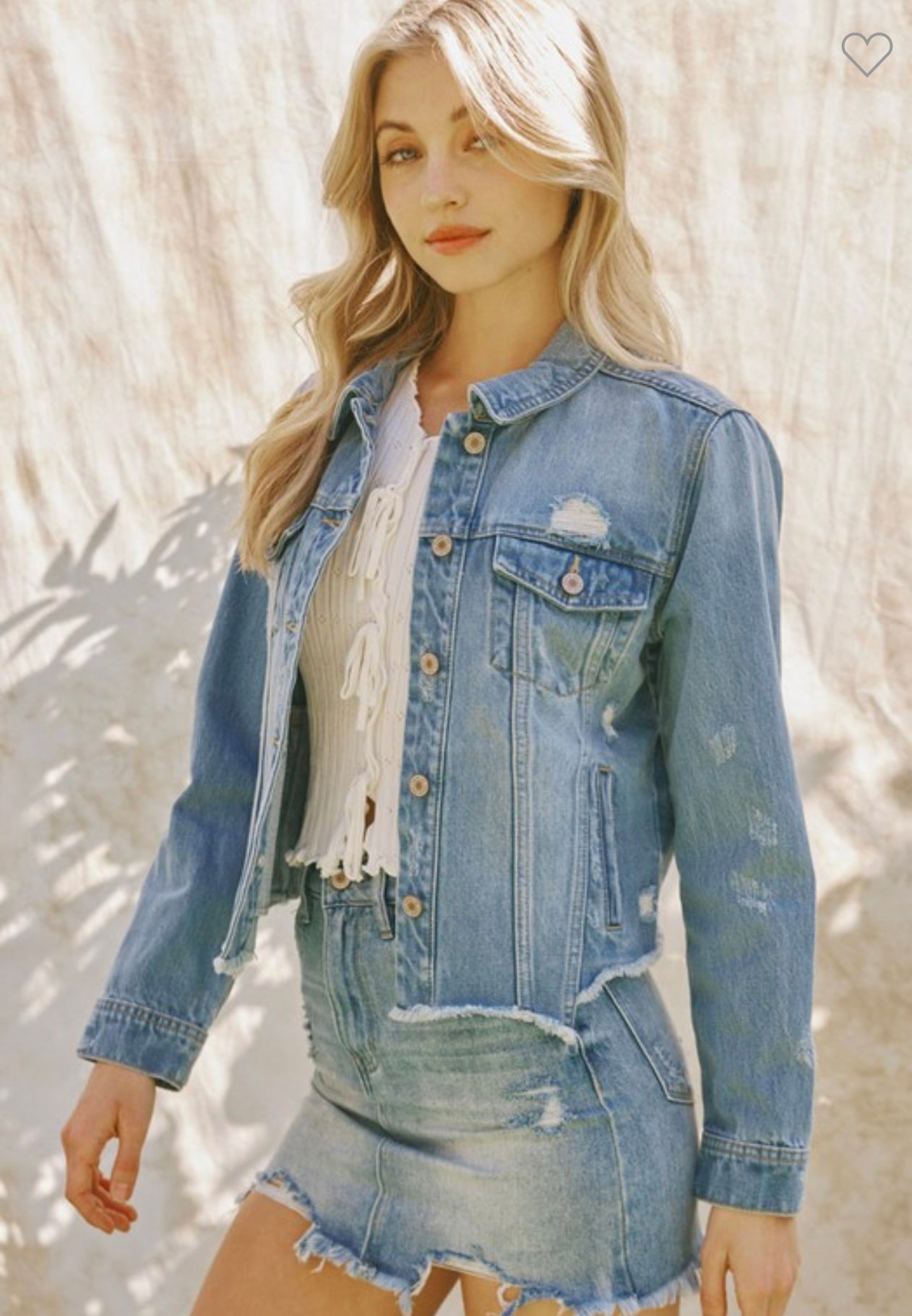 Distressed Denim Jacket