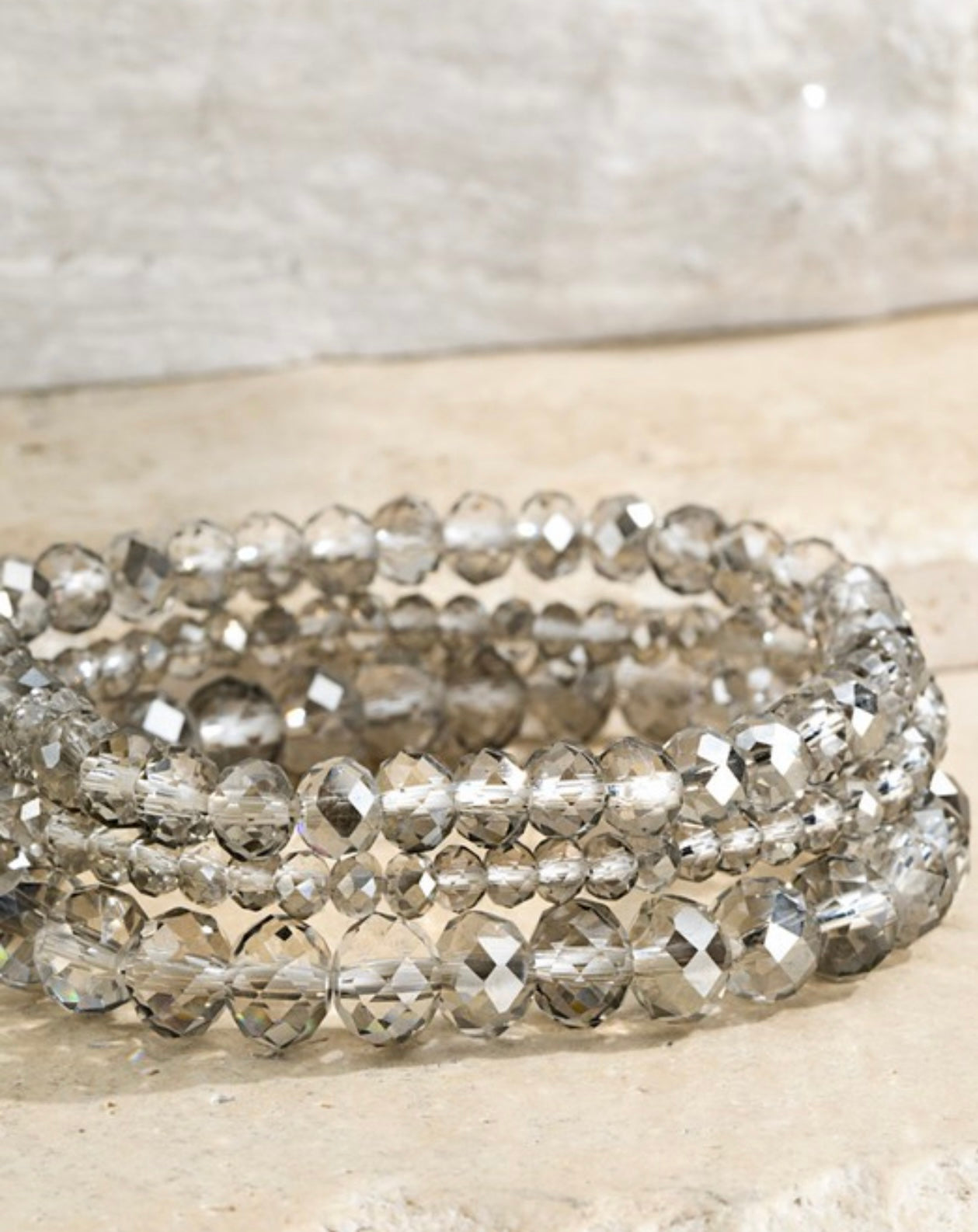 Set of 3 Glass Bead Bracelet