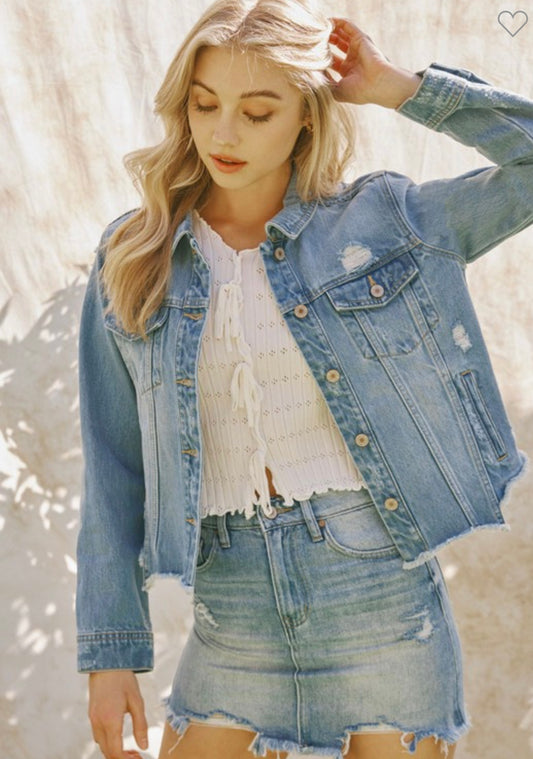 Distressed Denim Jacket